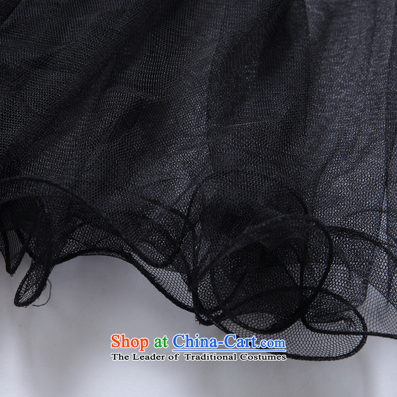 The state of women's treasure buoubuou counters in the summer of 2015, genuine antique nail Pearl Black High waist nets small black dress M,buou BUOU,,, shopping on the Internet