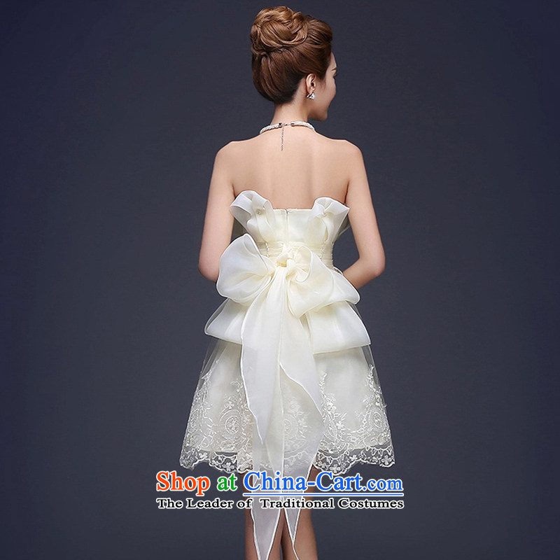 The bride services 2015 Spring bows new Korean fashion, wipe the chest short bridesmaid to serve small dress skirt evening dress banquet Summer Wedding dress wedding champagne color S, Beverly (tingbeier ting) , , , shopping on the Internet