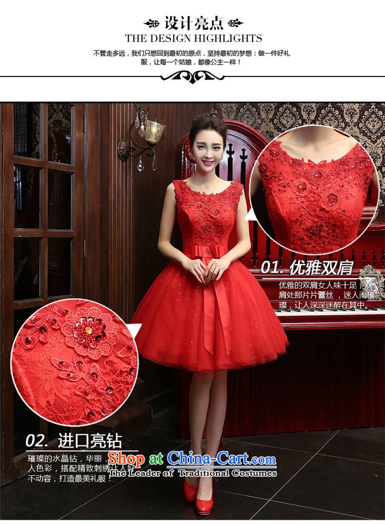 Su Xiang Edge 2015 new red lace short, thin graphics marriages bows services bon bon small dress evening dress wedding dress red S picture, prices, brand platters! The elections are supplied in the national character of distribution, so action, buy now enjoy more preferential! As soon as possible.