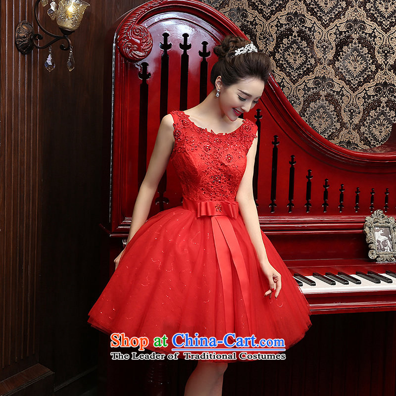Su Xiang Edge 2015 new red lace short, thin graphics marriages bows services bon bon small dress evening dress wedding dress red S, Su Xiang edge , , , shopping on the Internet