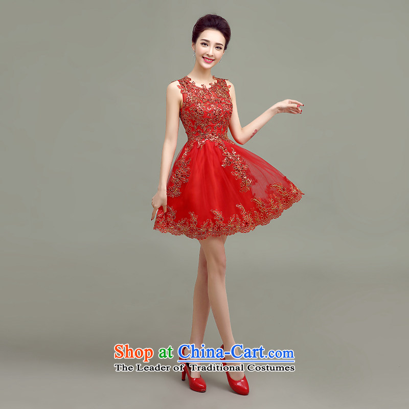 In accordance with the Netherlands varies with the bows services new 2015 word dress shoulder lace bows serving spring red bride dress video thin marriage evening dresses summer red sleeveless T-shirt with m varies with the , , , shopping on the Internet