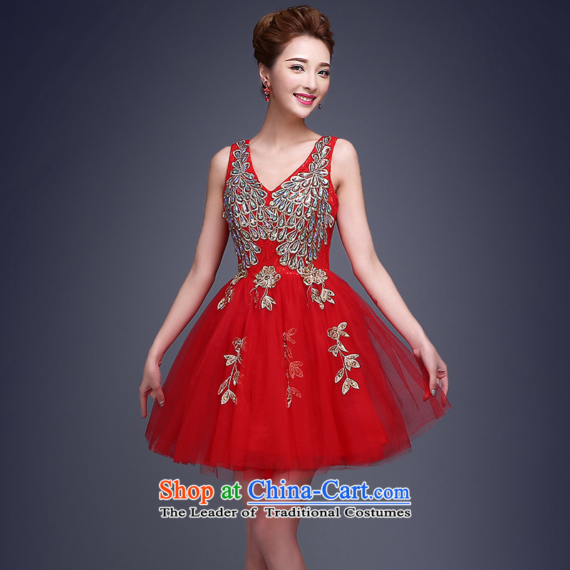Shared Keun guijin bridesmaid dress new 2015 wedding dresses short) bridesmaid service banquet evening dresses annual small dress code red female XXL from Suzhou shipment, shared Keun (guijin) , , , shopping on the Internet
