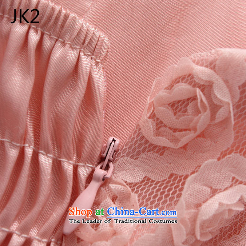 Boudoir honey private web yarn pressure folds bare shoulders evening dresses and sisters skirt dresses JK2 dress up pink XXXL,JK2.YY,,, shopping on the Internet