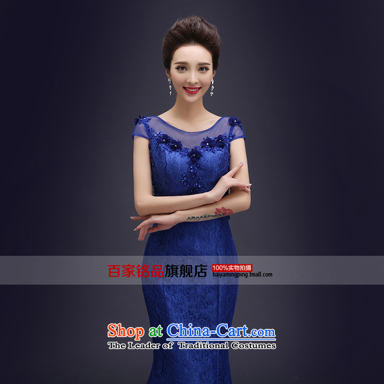 Wedding dress uniform evening drink in the autumn 2015 new stylish evening dresses long crowsfoot Sau San slotted shoulder wedding dresses blue L picture, prices, brand platters! The elections are supplied in the national character of distribution, so action, buy now enjoy more preferential! As soon as possible.