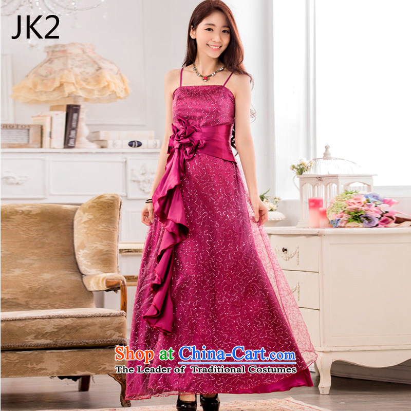 The super star stylish light slice evening dresses show service long gown JK2 large 9929 XXXL Purple