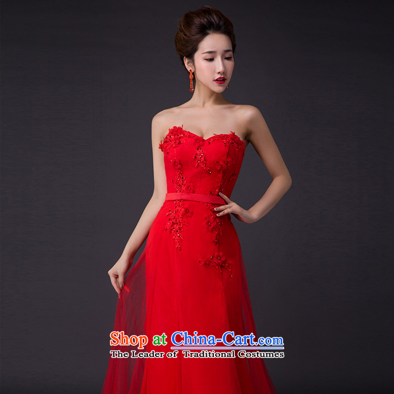 Hei Kaki 2015 New banquet dress shoulders evening dresses Love Mary Magdalene was chaired by annual concert chest dress skirt  P007 RED S, Hei Kaki shopping on the Internet has been pressed.