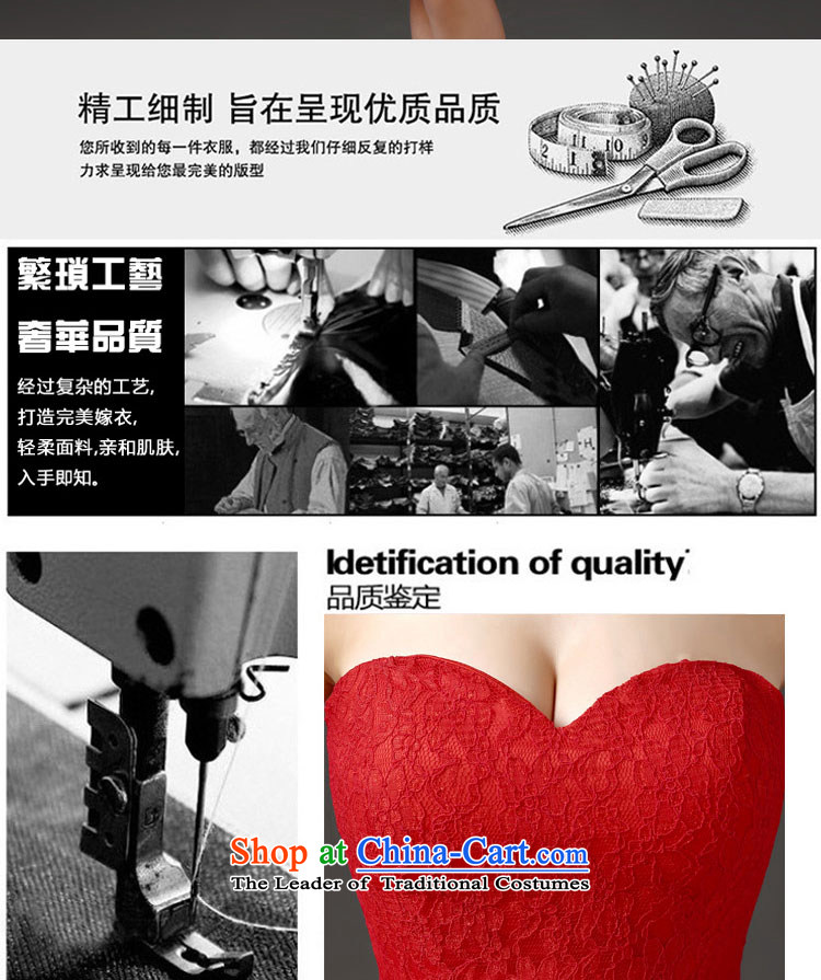 2015 new marriages bows and chest Korean clothing red princess bon bon skirt short of small events including dress evening dresses red made contact customer service fee as the supplement picture, prices, brand platters! The elections are supplied in the national character of distribution, so action, buy now enjoy more preferential! As soon as possible.