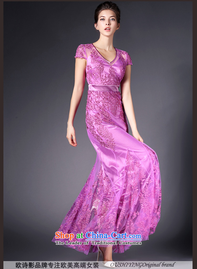 The OSCE Poetry Film 2015 new European and American Women's retro shoulder heavy industry embroidery package Sau San crowsfoot dresses wedding dress female purple annual S picture, prices, brand platters! The elections are supplied in the national character of distribution, so action, buy now enjoy more preferential! As soon as possible.