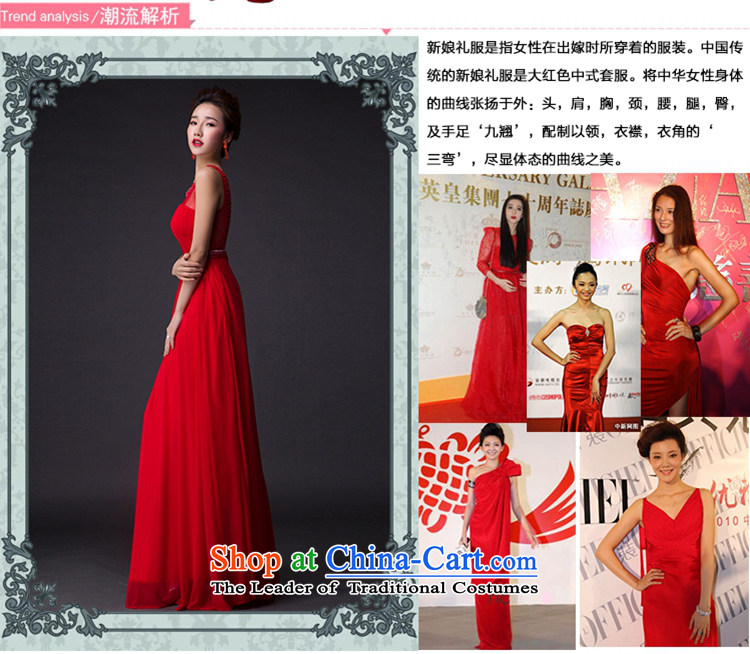 Hei Kaki 2015 new bows dress on drill pearl shoulders evening dresses V-neck under the auspices of the annual concert dress skirt  P005 banquet red L photo, prices, brand platters! The elections are supplied in the national character of distribution, so action, buy now enjoy more preferential! As soon as possible.