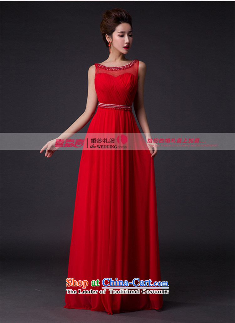 Hei Kaki 2015 new bows dress on drill pearl shoulders evening dresses V-neck under the auspices of the annual concert dress skirt  P005 banquet red L photo, prices, brand platters! The elections are supplied in the national character of distribution, so action, buy now enjoy more preferential! As soon as possible.