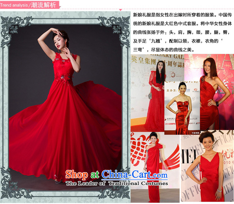 Hei Kaki 2015 new red dress on drill-toasting champagne evening dress annual meeting presided over the shoulder banquet performances dress skirt  P003 RED XXL picture, prices, brand platters! The elections are supplied in the national character of distribution, so action, buy now enjoy more preferential! As soon as possible.