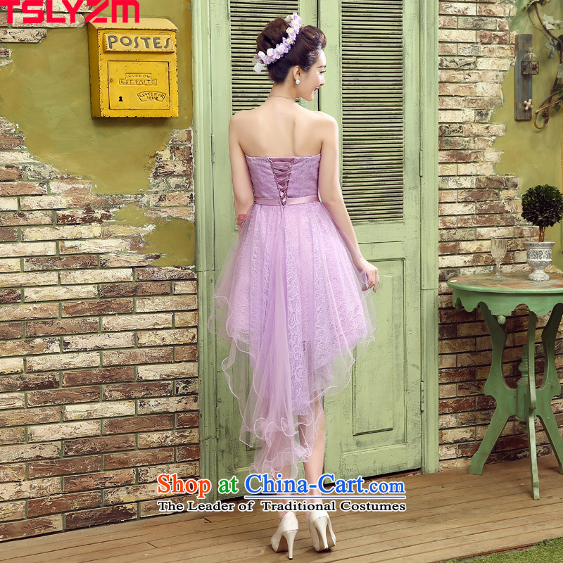 Tslyzm bridesmaid mission dress short skirt, before long after short Foutune of 2015 New dulls sister gathering evening dress will serve the moderator female D l,tslyzm,,, shopping on the Internet