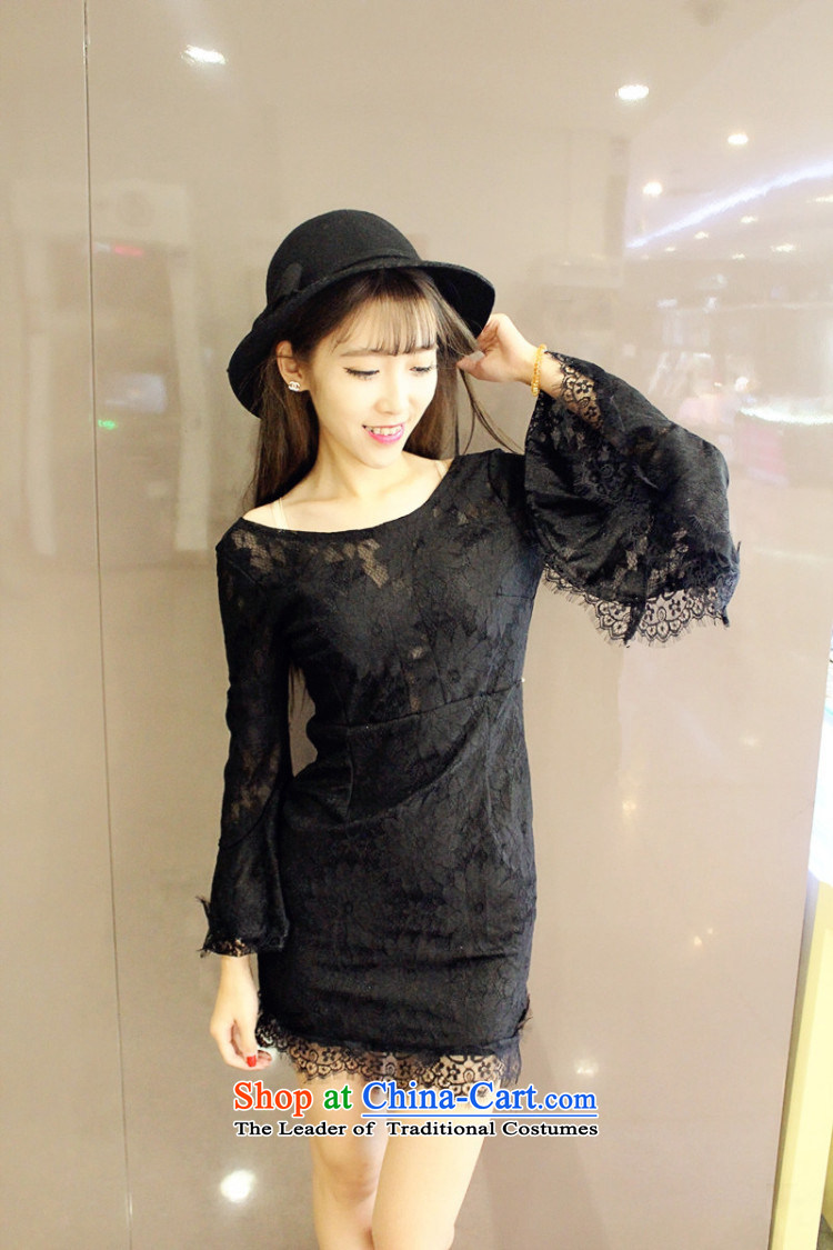 The new night 5381# dress large l sleeves fairies big terrace back dresses black S picture, prices, brand platters! The elections are supplied in the national character of distribution, so action, buy now enjoy more preferential! As soon as possible.
