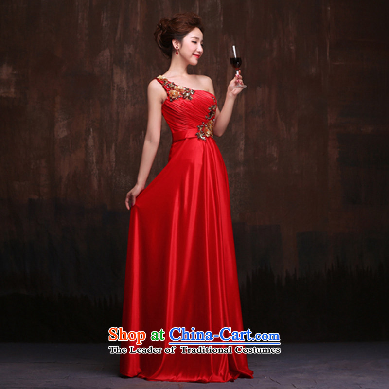 Shared spring and summer guijin2015 Keun-young new bride red marriage services shoulder stylish bows of Sau San wedding dress evening dress code from Suzhou purple L shipment, shared-keun (guijin) , , , shopping on the Internet