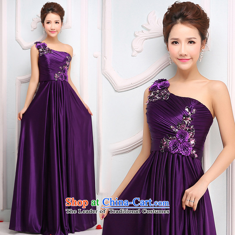 Shared spring and summer guijin2015 Keun-young new bride red marriage services shoulder stylish bows of Sau San wedding dress evening dress code from Suzhou purple L shipment, shared-keun (guijin) , , , shopping on the Internet
