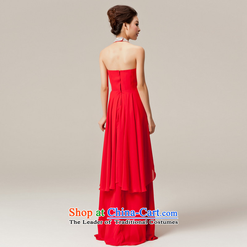 Red pregnant women serving spring brides bows wedding dress long Hung Shing banquet evening dresses 2015 NEW L11007 RED S, recalling that hates makeup and shopping on the Internet has been pressed.