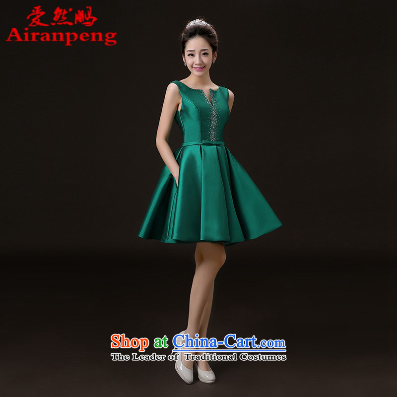 Love So Peng New 2015 Spring/Summer Wedding dress bride bows services stylish Sau San Crowsfoot Red Dress Short of marriage blue XL, love so Peng (AIRANPENG) , , , shopping on the Internet