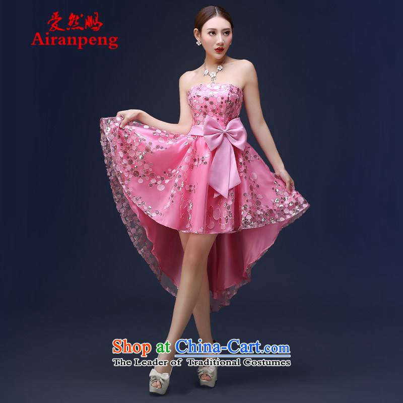 Love So Peng bridal dresses bows services spring and summer, wipe the chest lace bright pink is hosting the daily regular meetings with evening dresses pregnant women need to be done XXXL red does not support replacement of love so AIRANPENG Peng () , , , shopping on the Internet