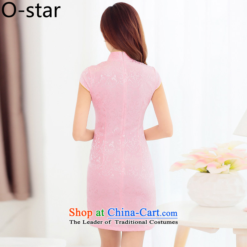 2015 new marriage o-star summer short of Qipao Chinese style wedding fashion bride bows service improvement Sau San video thin s,o-star,,, pink dresses shopping on the Internet