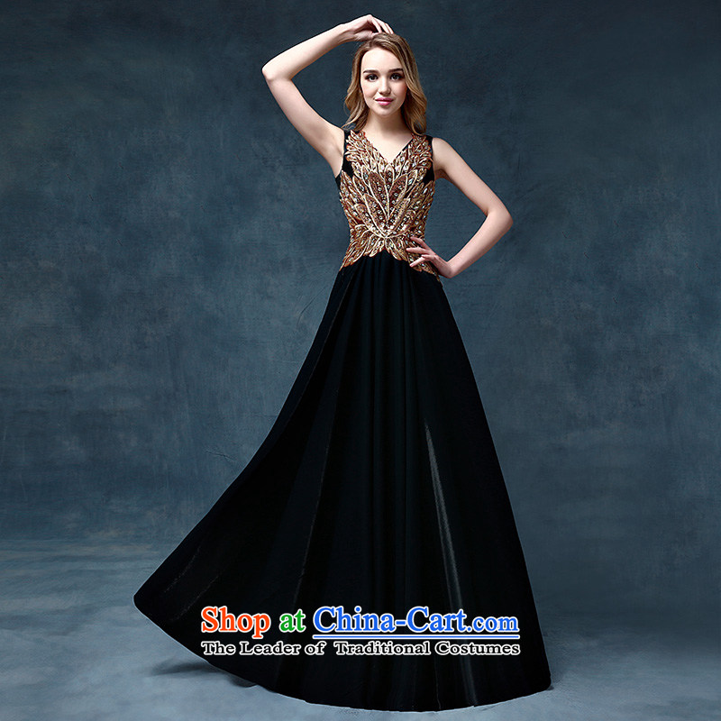 According to Lin Sha evening dresses 2015 new long drink service marriages stylish Korean moderator dress dresses female?L