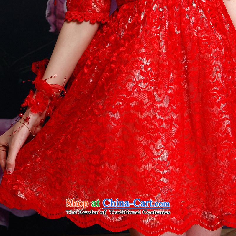 Recalling that the red spring and summer 2015 in Colombia cuff bridesmaid skirt red bride wedding dress skirt bows services back door onto L13897 RED XL, recalling that hates makeup and shopping on the Internet has been pressed.