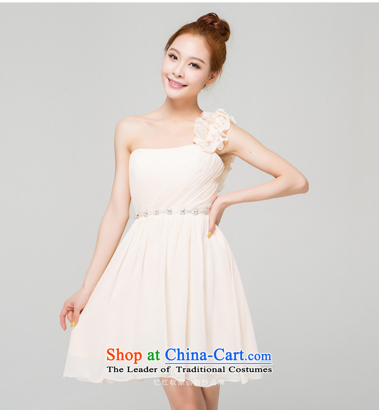 Recalling that hates makeup and stylish bridesmaid Dress Short of small dress sister skirt spring and summer banquet moderator evening dresses female L13768 champagne color M picture, prices, brand platters! The elections are supplied in the national character of distribution, so action, buy now enjoy more preferential! As soon as possible.
