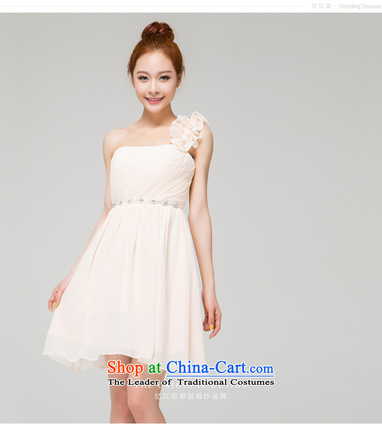 Recalling that hates makeup and stylish bridesmaid Dress Short of small dress sister skirt spring and summer banquet moderator evening dresses female L13768 champagne color M picture, prices, brand platters! The elections are supplied in the national character of distribution, so action, buy now enjoy more preferential! As soon as possible.