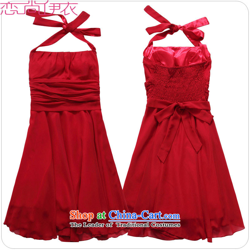 C.o.d. xl evening dresses new summer aristocratic temperament and sexy hang also dresses chiffon evening dresses skirts bride annual bows bridesmaid skirt deep red 2XL about 145-165, land is of Yi , , , shopping on the Internet