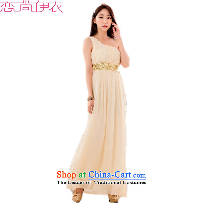 C.o.d. xl stylish long skirt dress new aristocratic goddesses temperament video thin ice woven dresses thick mm Beveled Shoulder hosted a dress code are approximately 90-120 black, land is of Yi , , , shopping on the Internet