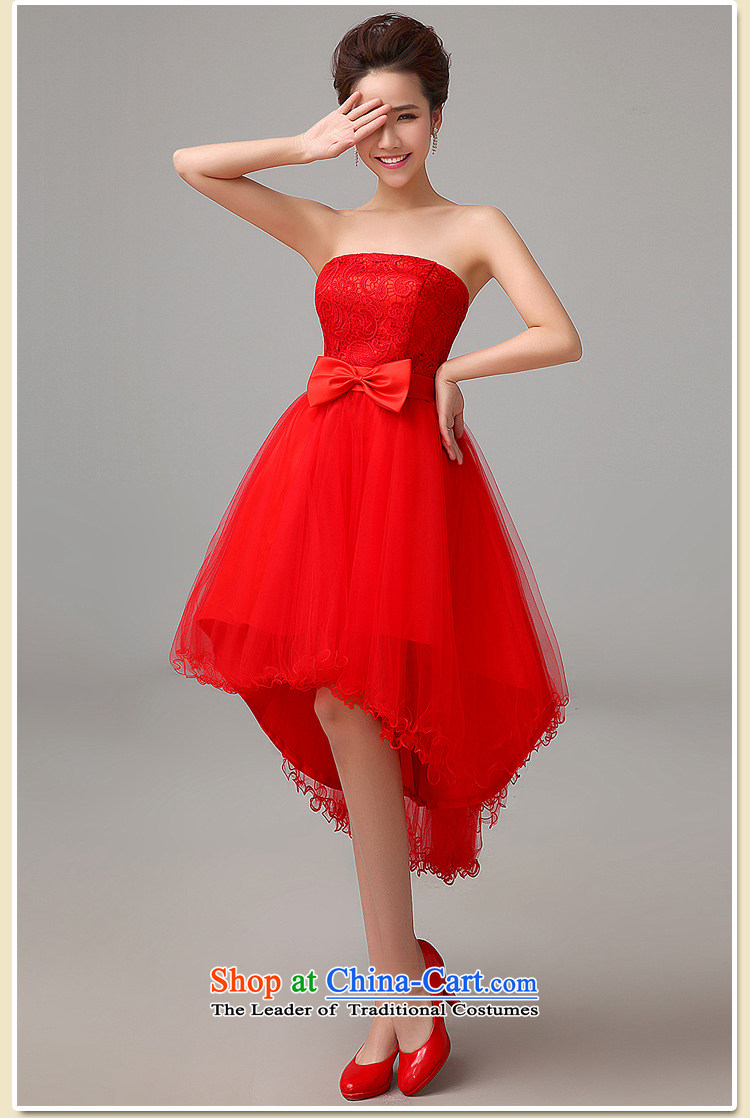 The Syrian Arab Republic in spring and autumn 2015 New Time Stylish retro red wedding dresses short long after the former small trailing dress marriages bows and chest small dress nights at red L picture, prices, brand platters! The elections are supplied in the national character of distribution, so action, buy now enjoy more preferential! As soon as possible.