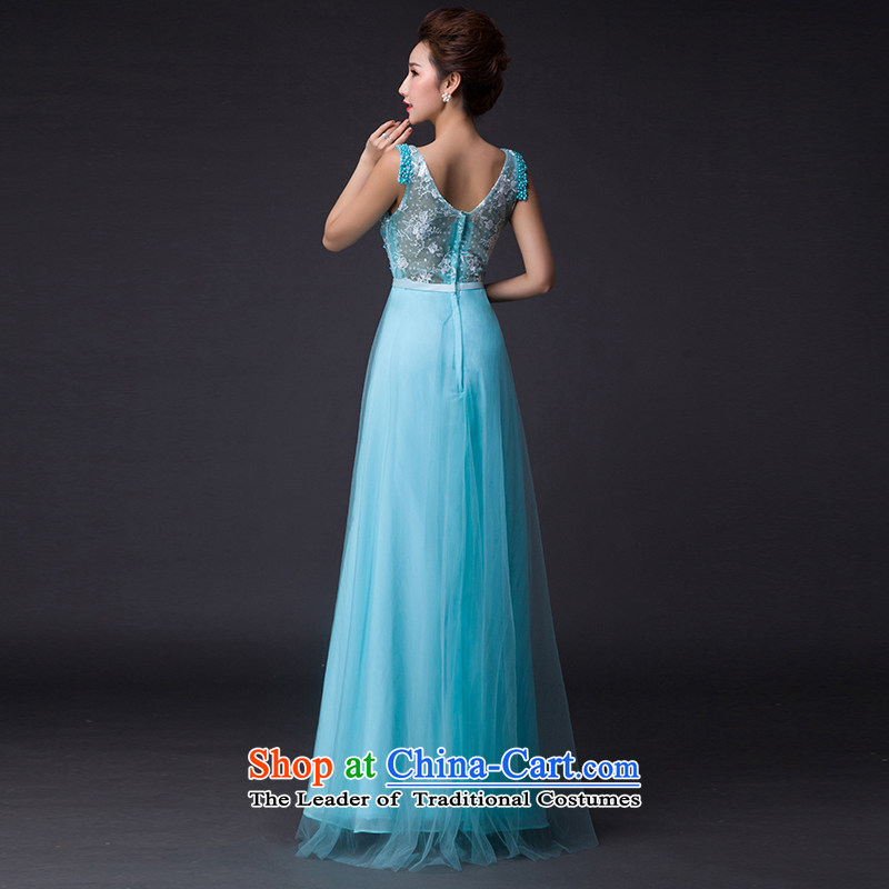 Hei Kaki 2015 New banquet dresses and sexy shoulders evening dress deep V-Neck Tie annual meeting was chaired by performing a style of dress skirt P002 , L-hi kaki shopping on the Internet has been pressed.