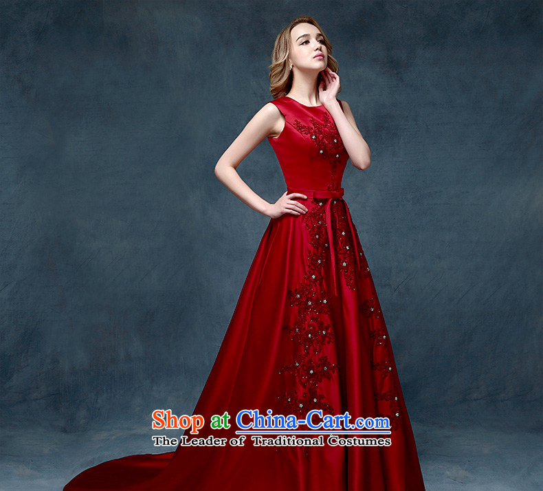 According to Lin sha fashionable 2015 new wine red dress skirt long evening crowsfoot married Sau San evening dresses bride bows wine red are code-Picture, prices, brand platters! The elections are supplied in the national character of distribution, so action, buy now enjoy more preferential! As soon as possible.