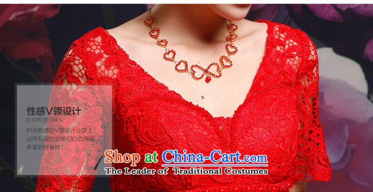 Recalling that hates makeup and bows services red long marriages V-Neck lace short-sleeved evening dress skirt 2015 NEW L13881 RED S picture, prices, brand platters! The elections are supplied in the national character of distribution, so action, buy now enjoy more preferential! As soon as possible.