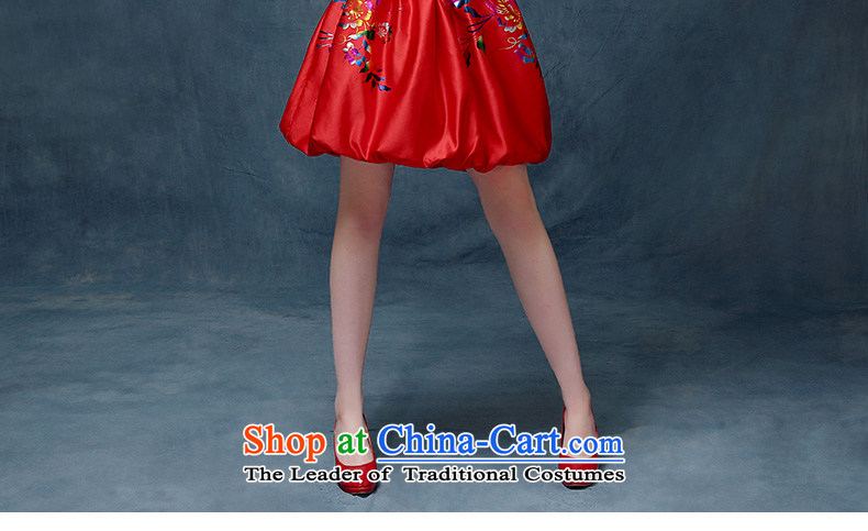 Evening Dress Short, 2015 New wedding dresses red bows Service Bridal Fashion Long Short of betrothal festival bridesmaid services red L picture, prices, brand platters! The elections are supplied in the national character of distribution, so action, buy now enjoy more preferential! As soon as possible.