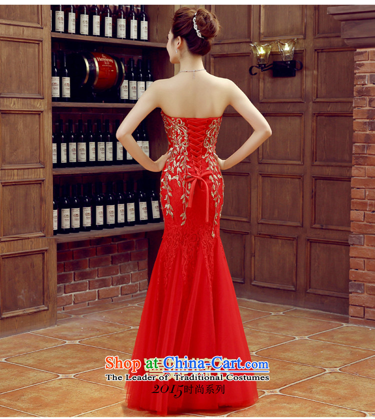 Time Syrian marriages bows services 2015 autumn and winter female new anointed chest long evening dresses red crowsfoot wedding dress Autumn Exhibition car models evening red XL Photo, prices, brand platters! The elections are supplied in the national character of distribution, so action, buy now enjoy more preferential! As soon as possible.