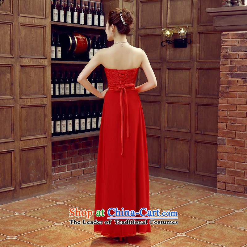 Syria bows service time 2015 new red stylish anointed chest dress brides red wedding dress banquet evening dresses female red XL, Syria has been pressed time shopping on the Internet