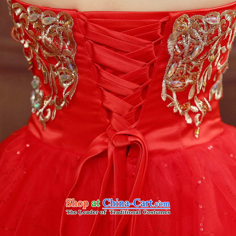Time of Syria marriages short bows services 2015 autumn and winter, Korean lace wiping the chest small dress was chaired by red dress car show red dress , Syria has been pressed time shopping on the Internet