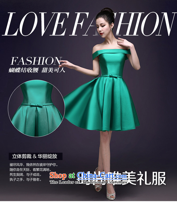 2015 Spring/Summer new green dress a stylish upmarket field shoulder banquet dresses gathering Dress Short of female green XXL picture, prices, brand platters! The elections are supplied in the national character of distribution, so action, buy now enjoy more preferential! As soon as possible.
