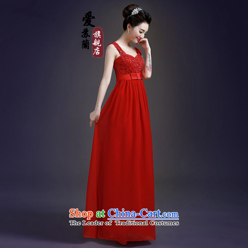 The new 2015 pregnant women bride wedding dresses wedding dress Korean Top Loin of large shoulders long red pregnant women make to dress female red do not return not switch to love, Su-lan , , , shopping on the Internet