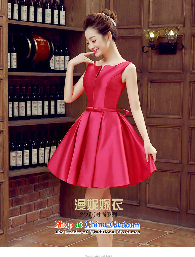 Syria banquet dress time 2015 autumn and winter new 2 short of Korean shoulder satin dress bridal dresses small bows of red uniform of marriage in the red XXL picture, prices, brand platters! The elections are supplied in the national character of distribution, so action, buy now enjoy more preferential! As soon as possible.