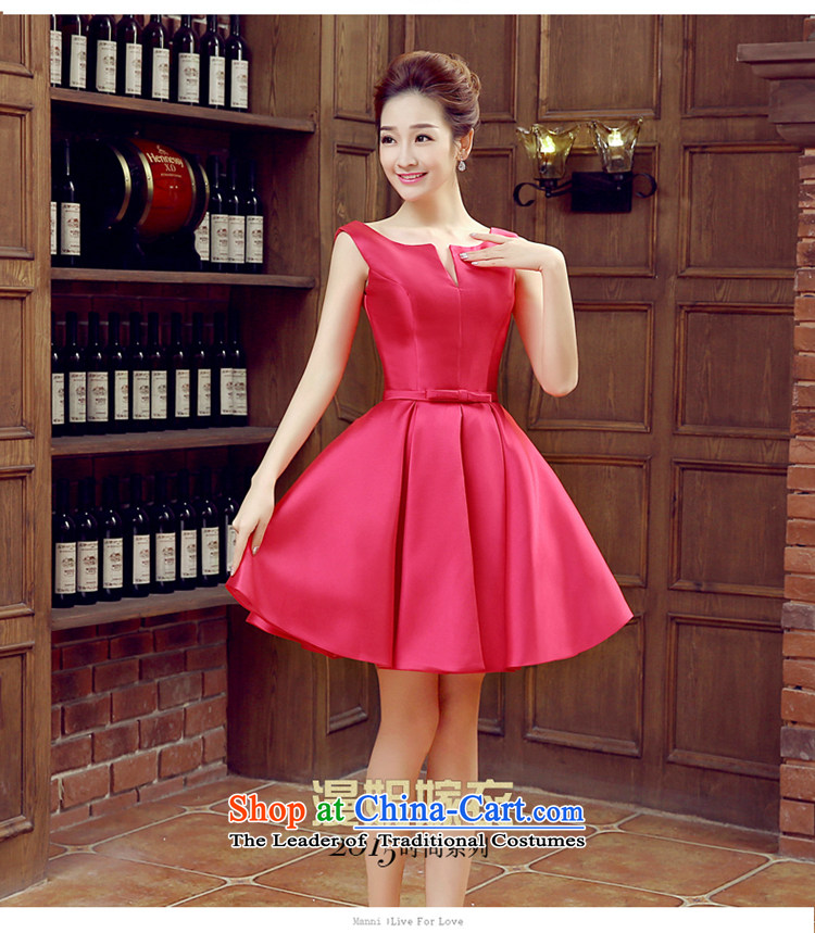 Syria banquet dress time 2015 autumn and winter new 2 short of Korean shoulder satin dress bridal dresses small bows of red uniform of marriage in the red XXL picture, prices, brand platters! The elections are supplied in the national character of distribution, so action, buy now enjoy more preferential! As soon as possible.