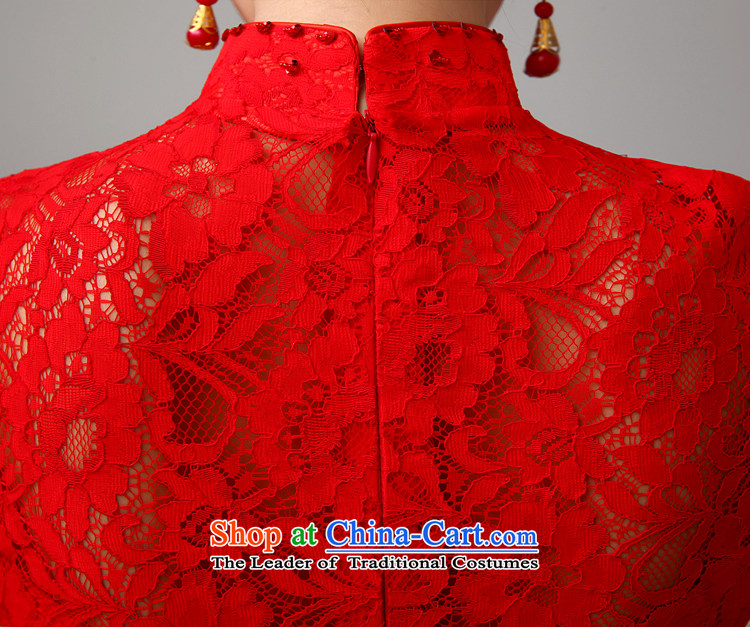 The Syrian Arab Republic 2015 autumn and winter time new wedding dresses marriages red bows to lace long stylish evening female crowsfoot qipao red S picture, prices, brand platters! The elections are supplied in the national character of distribution, so action, buy now enjoy more preferential! As soon as possible.