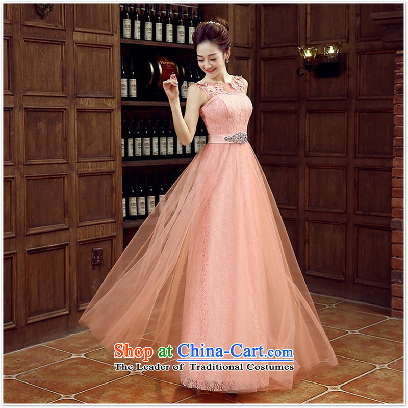 Pink bridal bridesmaid wedding dresses marriage shoulders bows services wedding night wear long shoulders 2015 new rose , Charlene Choi spirit has been pressed shopping on the Internet