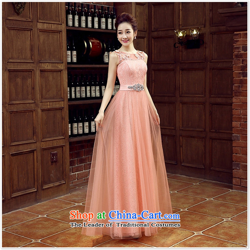 Pink bridal bridesmaid wedding dresses marriage shoulders bows services wedding night wear long shoulders 2015 new rose , Charlene Choi spirit has been pressed shopping on the Internet