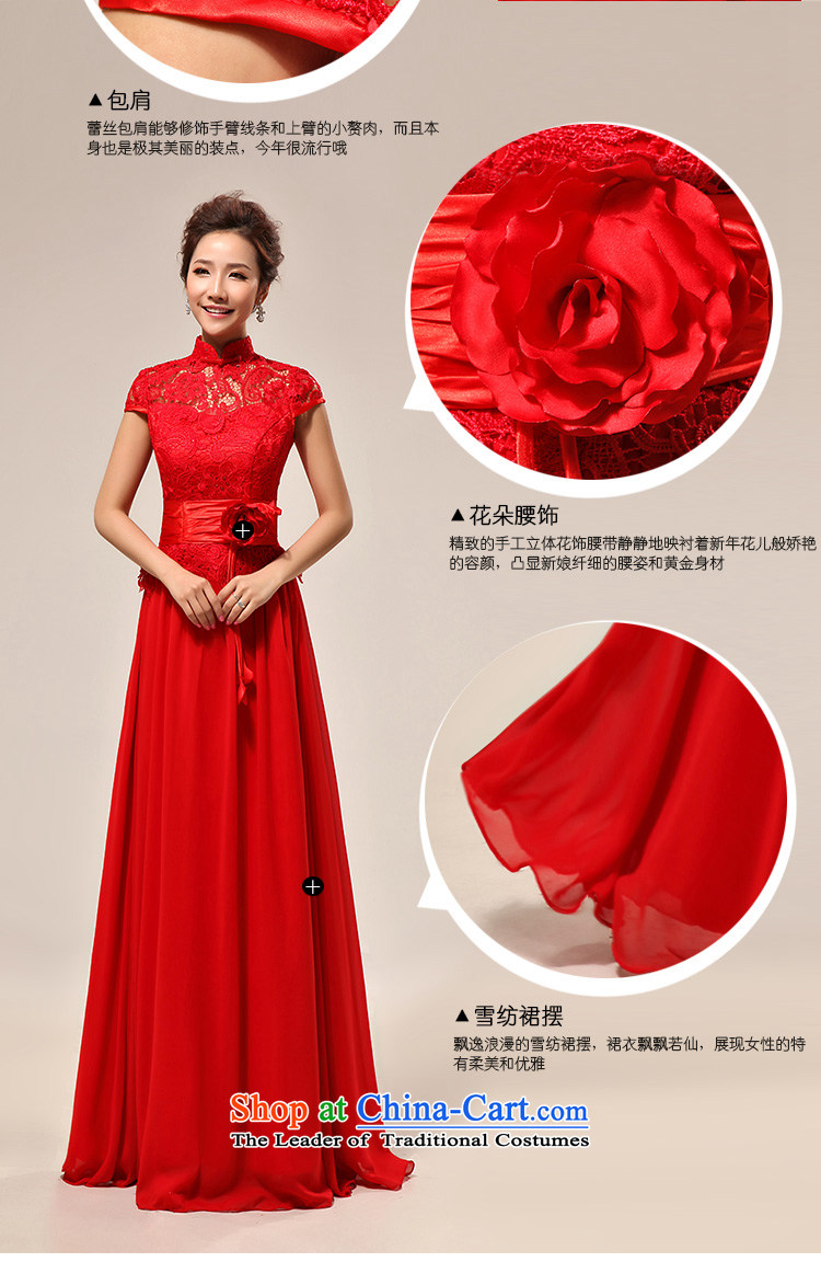 2015 new wedding dress luxury sexy qipao slotted shoulder red lace bride wedding dress LF133 L picture, prices, brand platters! The elections are supplied in the national character of distribution, so action, buy now enjoy more preferential! As soon as possible.
