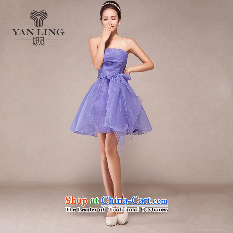The spring of the new short, wedding dresses elegant temperament bridesmaid straps and chest wedding dress Bridal Services skyblue s, Yeon bows spirit has been pressed shopping on the Internet