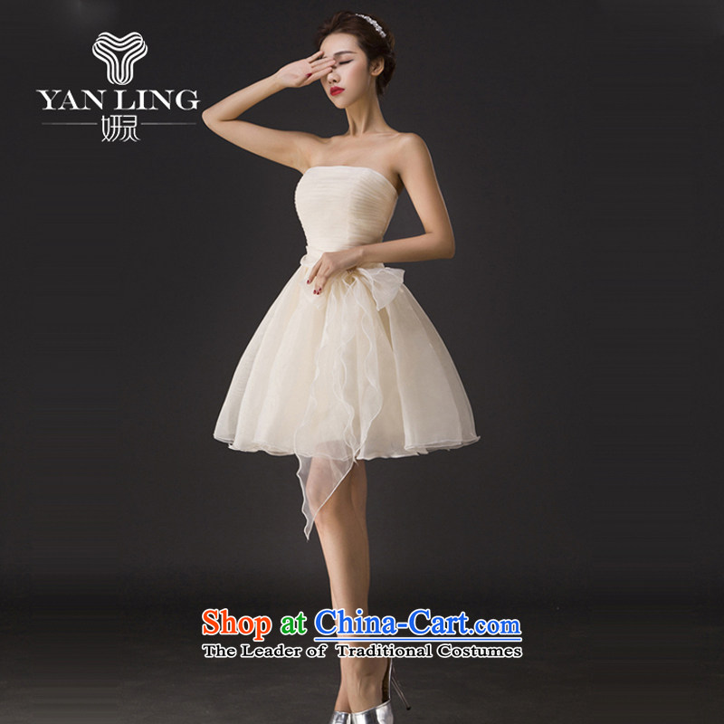 The spring of the new short, wedding dresses elegant temperament bridesmaid straps and chest wedding dress Bridal Services skyblue s, Yeon bows spirit has been pressed shopping on the Internet