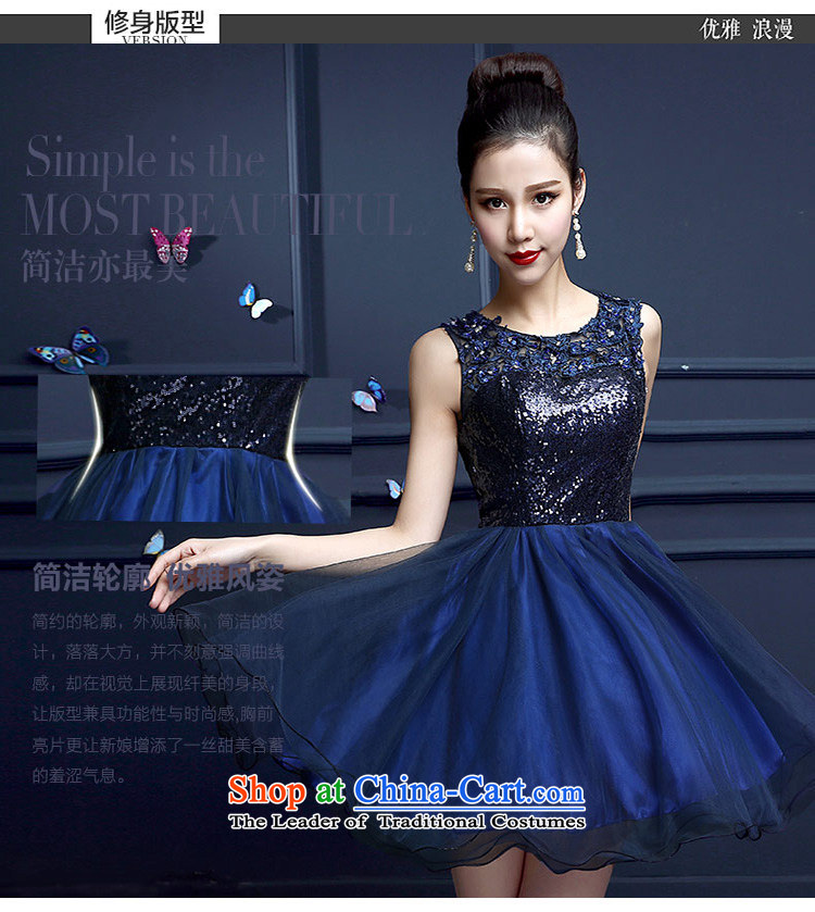 Ms. evening dresses 2015 new summer Korean shoulders bon bon skirt small dress bridesmaid dress moderator short spring blue S picture, prices, brand platters! The elections are supplied in the national character of distribution, so action, buy now enjoy more preferential! As soon as possible.