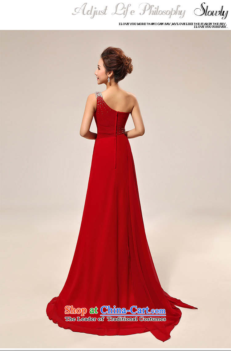 2015 new stylish shoulder drill on a small red tail bows services evening dresses wedding dresses LF132 XXL picture, prices, brand platters! The elections are supplied in the national character of distribution, so action, buy now enjoy more preferential! As soon as possible.