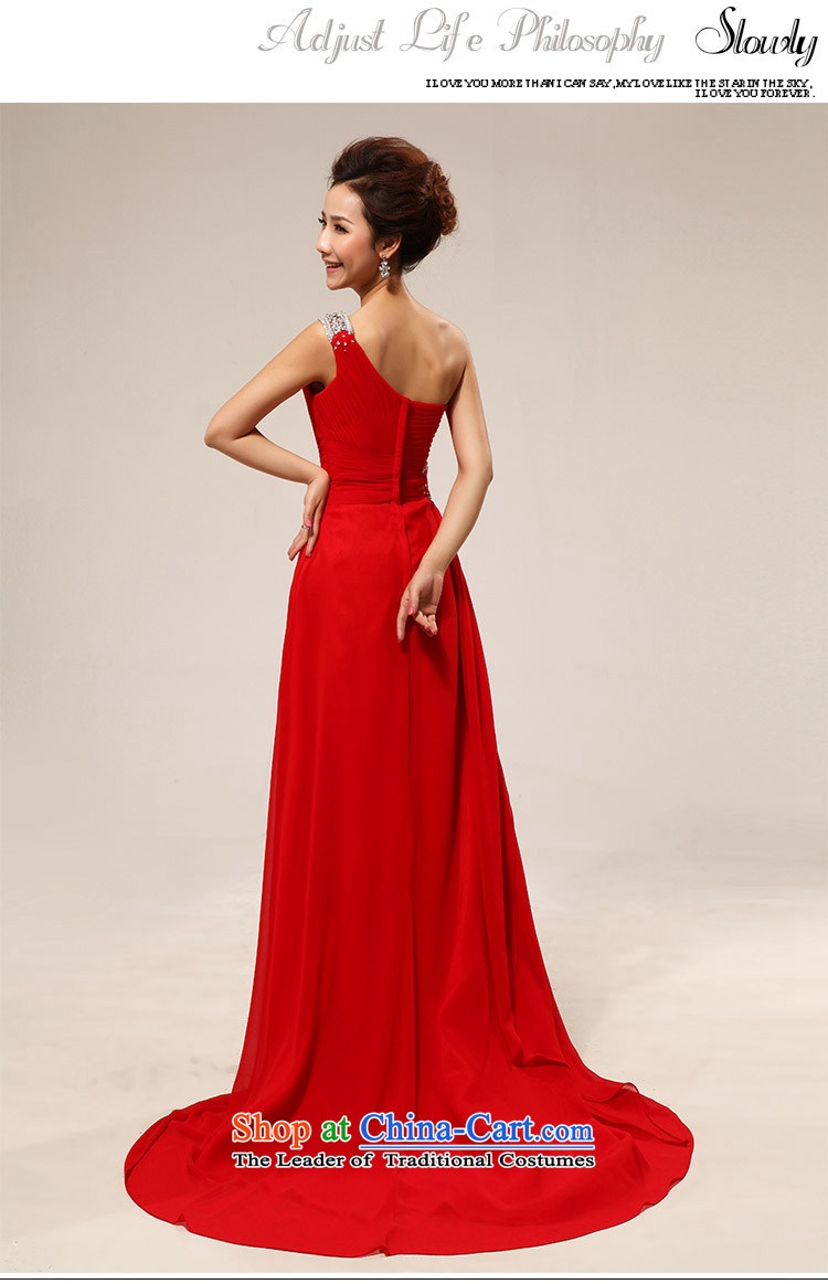 2015 new stylish shoulder drill on a small red tail bows services evening dresses wedding dresses LF132 XXL picture, prices, brand platters! The elections are supplied in the national character of distribution, so action, buy now enjoy more preferential! As soon as possible.